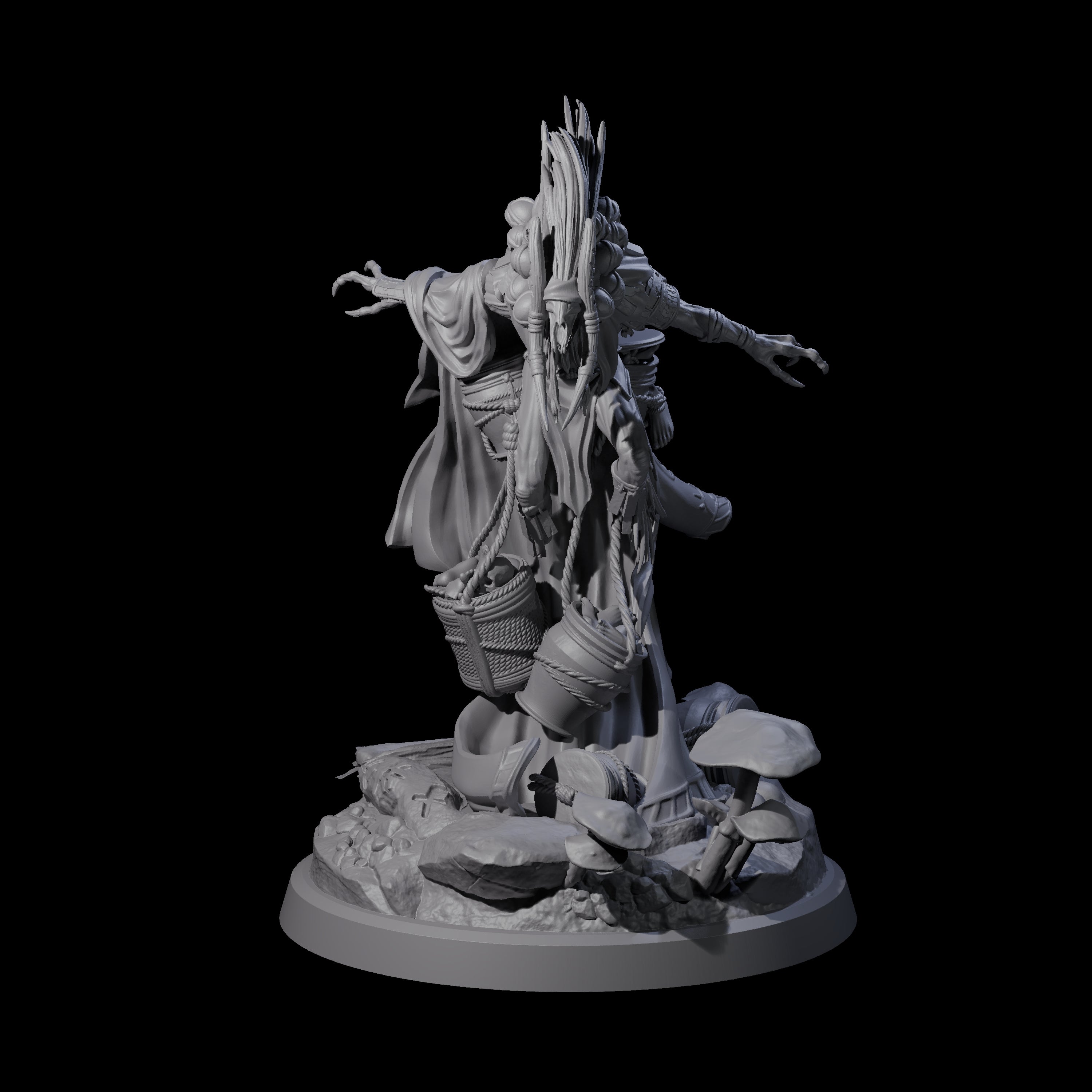 Looming Druid of the Blight B Miniature for Dungeons and Dragons, Pathfinder or other TTRPGs