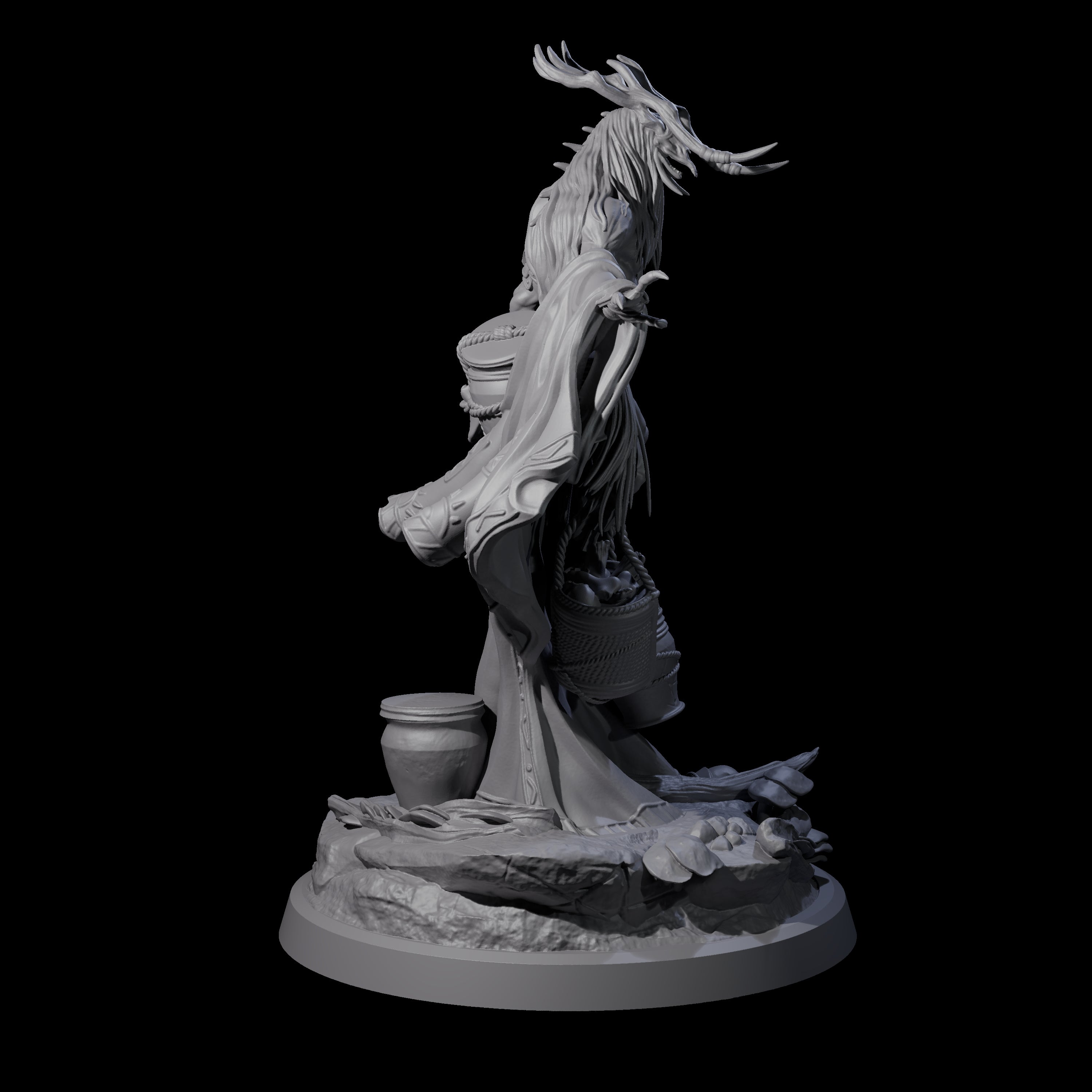 Looming Druid of the Blight C Miniature for Dungeons and Dragons, Pathfinder or other TTRPGs