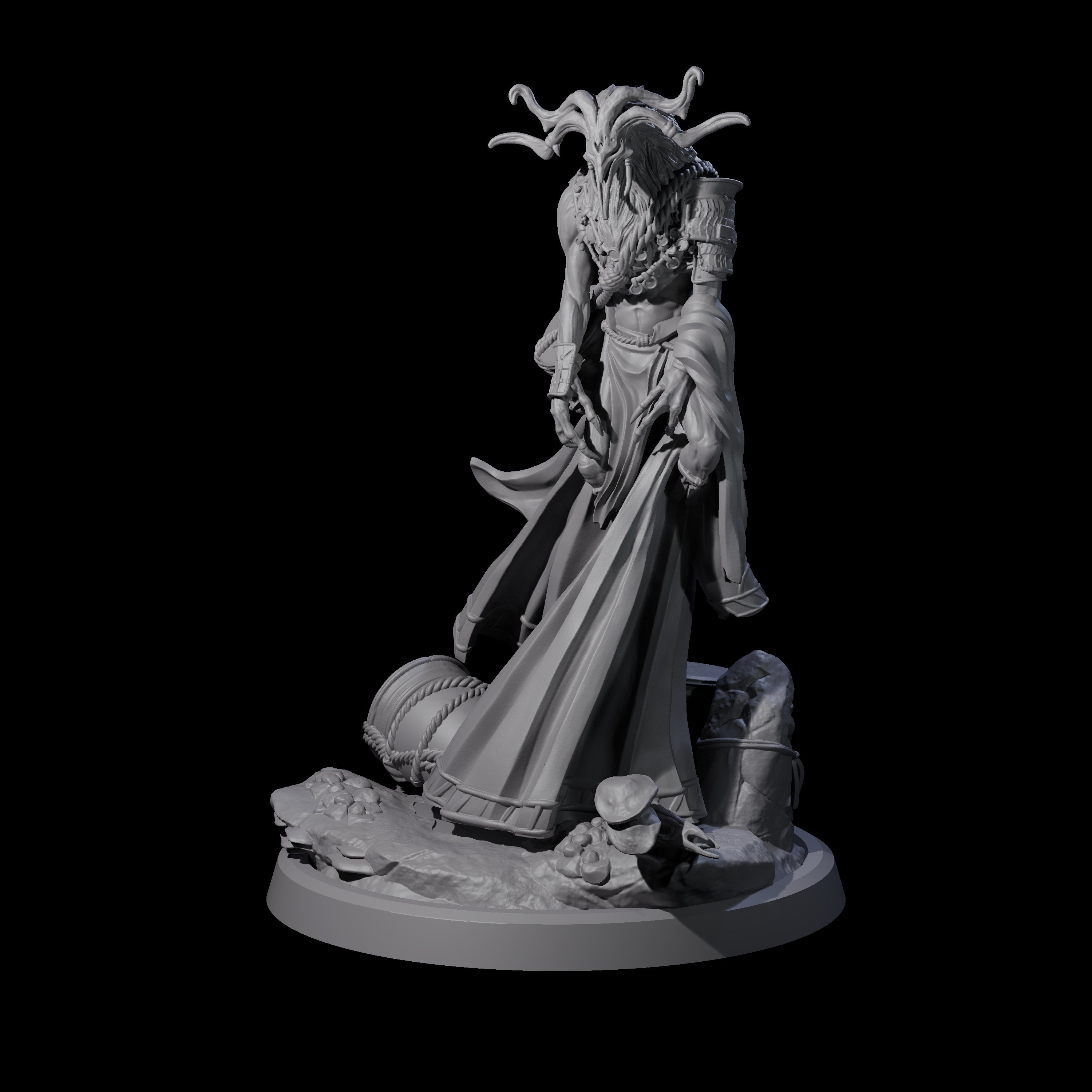 Looming Druid of the Blight D Miniature for Dungeons and Dragons, Pathfinder or other TTRPGs