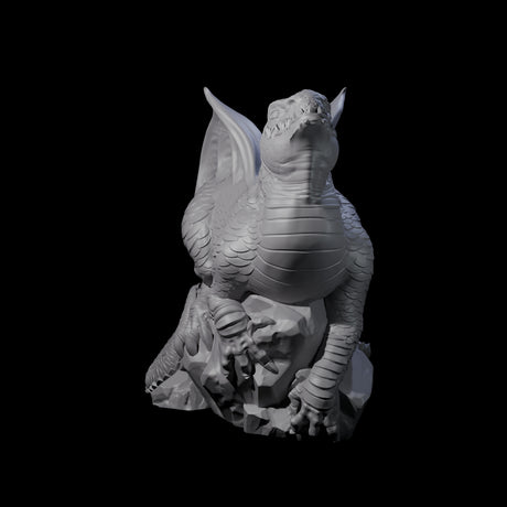 Lounging Ambush Drake Miniature for Dungeons and Dragons, Pathfinder or other TTRPGs