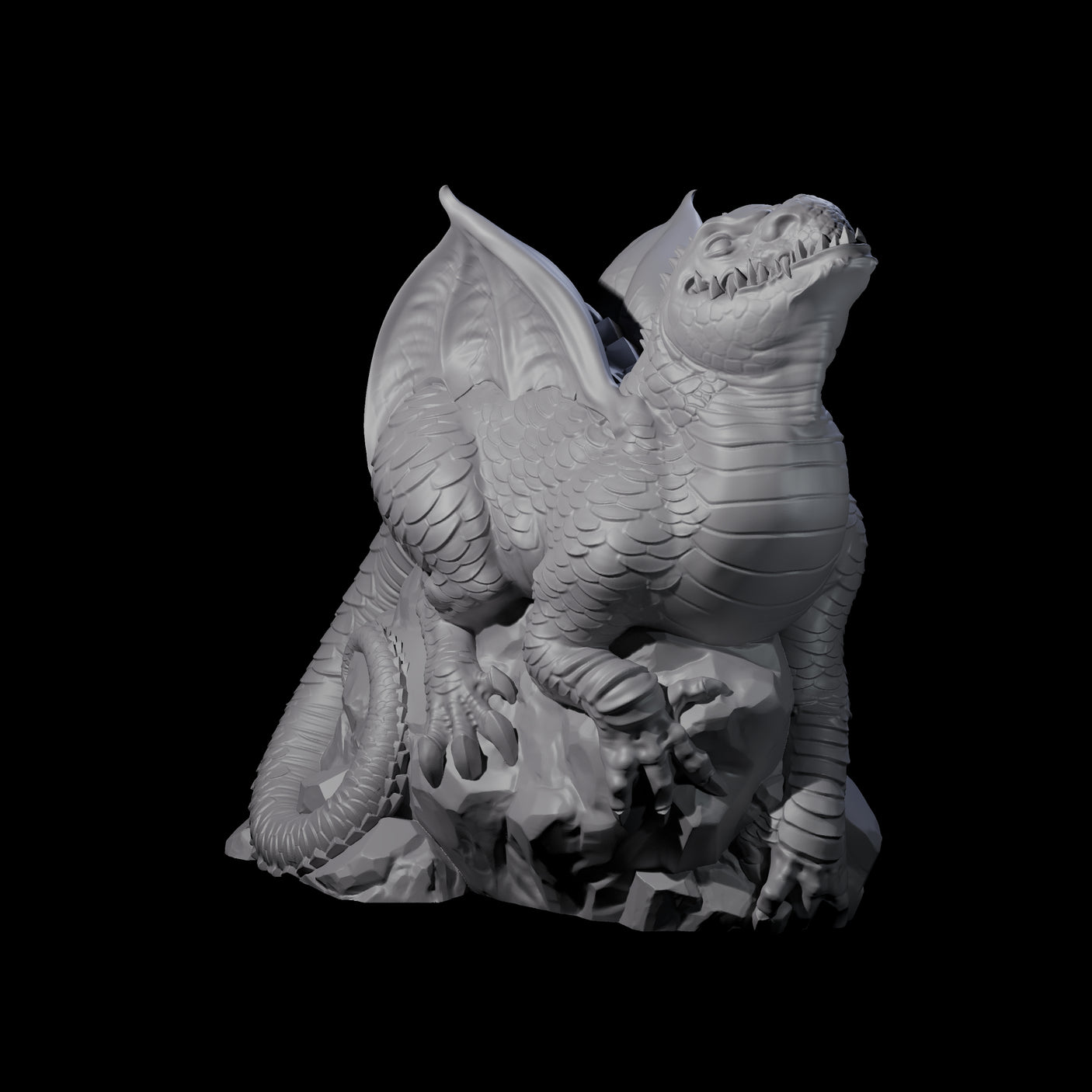 Lounging Ambush Drake Miniature for Dungeons and Dragons, Pathfinder or other TTRPGs