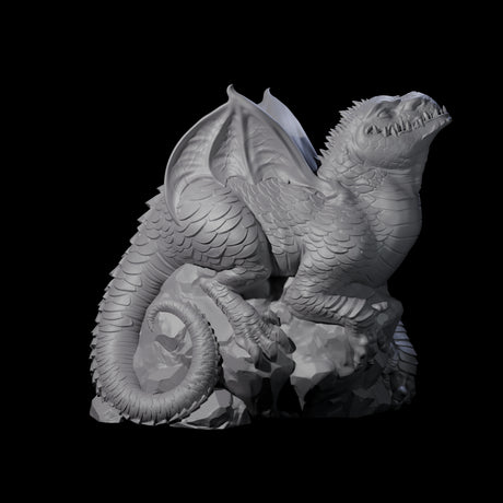 Lounging Ambush Drake Miniature for Dungeons and Dragons, Pathfinder or other TTRPGs