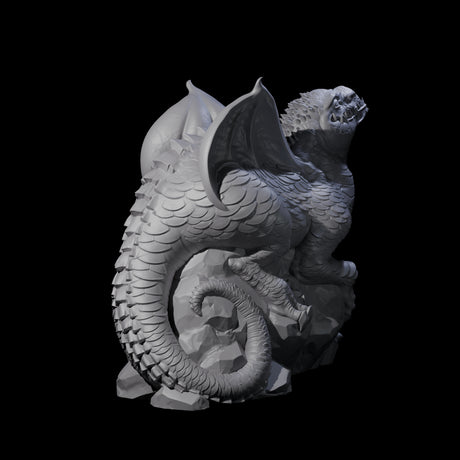 Lounging Ambush Drake Miniature for Dungeons and Dragons, Pathfinder or other TTRPGs