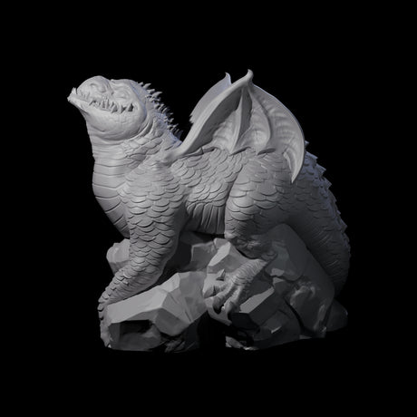 Lounging Ambush Drake Miniature for Dungeons and Dragons, Pathfinder or other TTRPGs