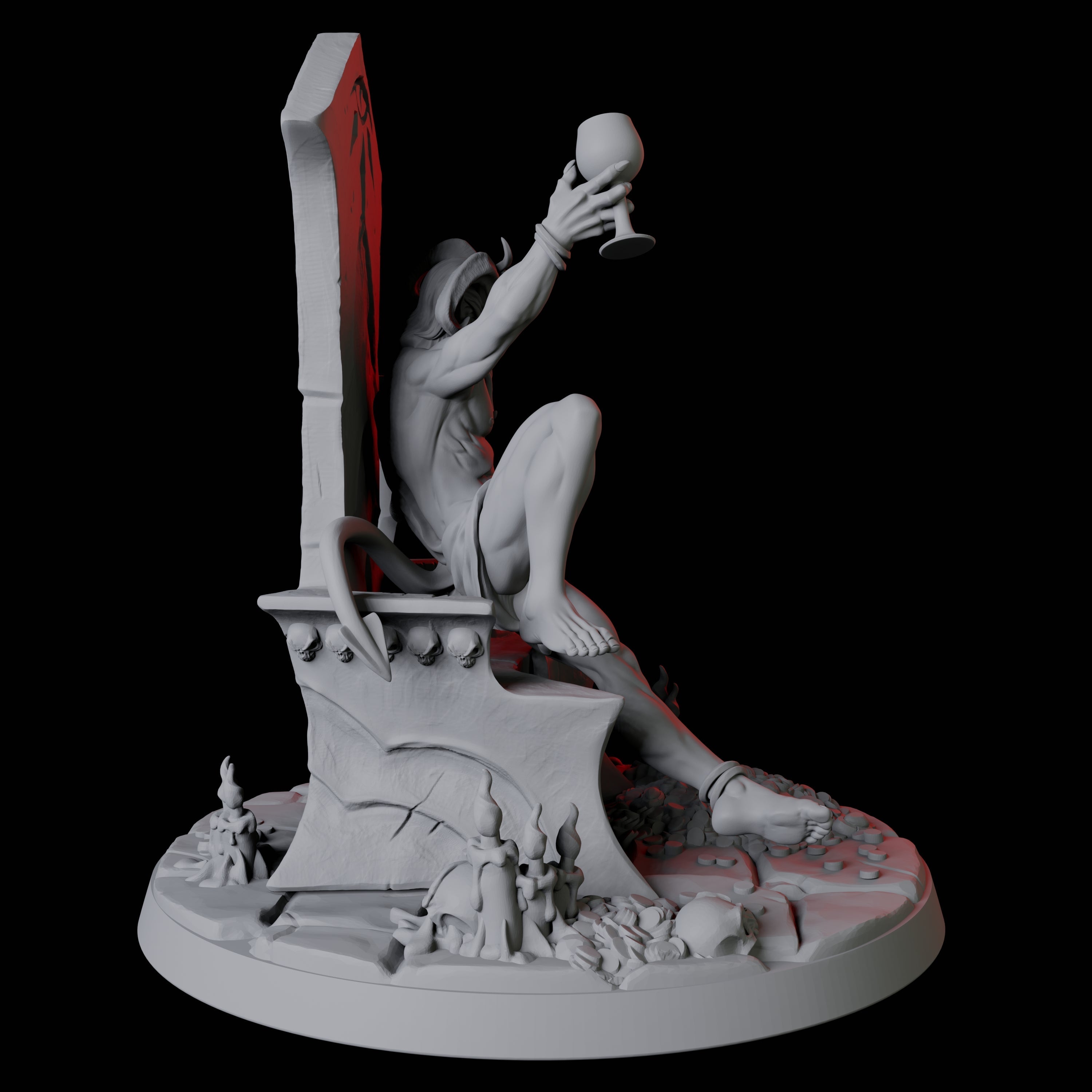 Lounging Incubus Miniature for Dungeons and Dragons, Pathfinder or other TTRPGs