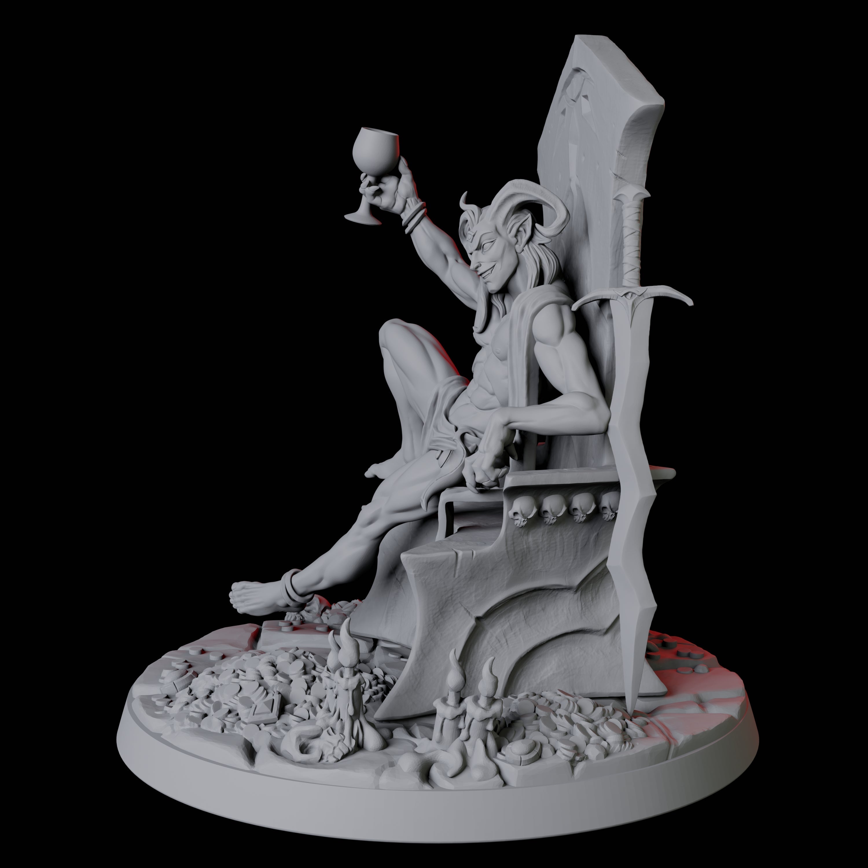 Lounging Incubus Miniature for Dungeons and Dragons, Pathfinder or other TTRPGs