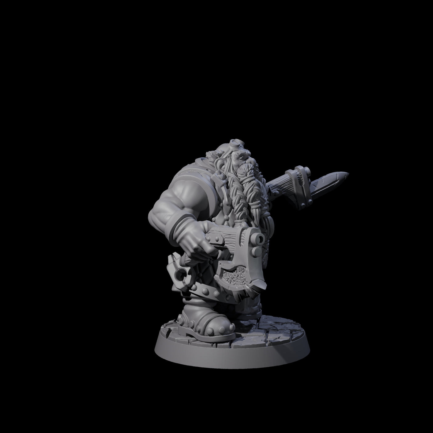 Loving Life Dwarf Gunslinger Miniature for Dungeons and Dragons, Pathfinder or other TTRPGs