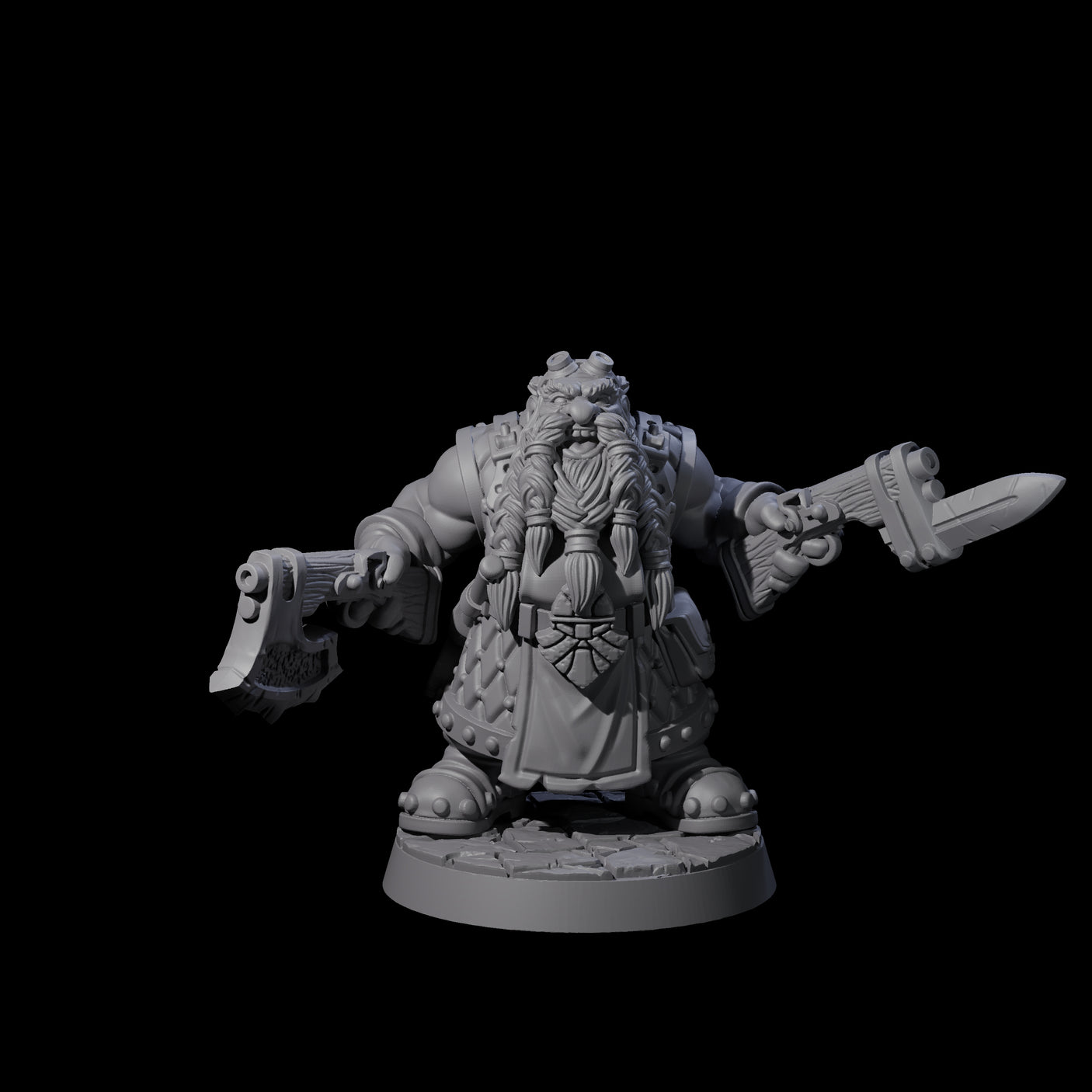 Loving Life Dwarf Gunslinger Miniature for Dungeons and Dragons, Pathfinder or other TTRPGs