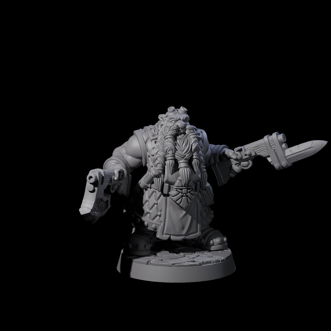 Loving Life Dwarf Gunslinger Miniature for Dungeons and Dragons, Pathfinder or other TTRPGs