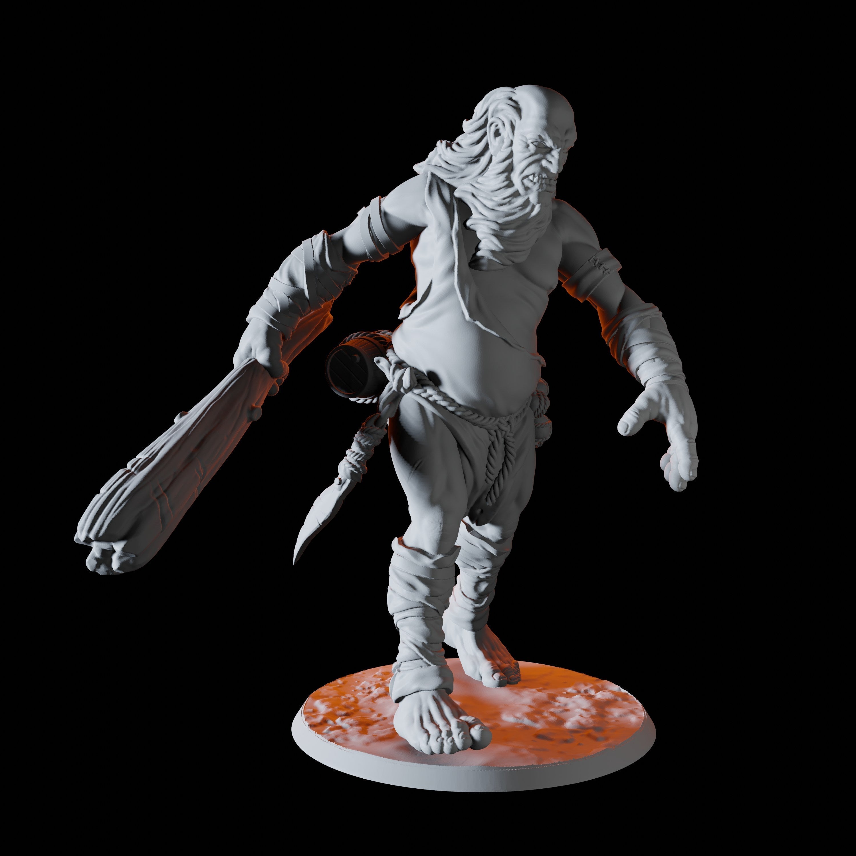 Lumbering Hill Giant Miniature for Dungeons and Dragons - Myth Forged