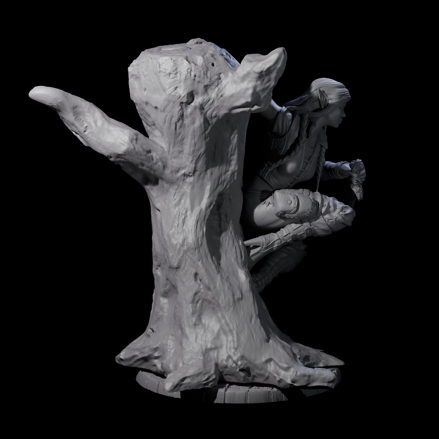 Luna - Climbing Rogue Miniature for Dungeons and Dragons, Pathfinder or other TTRPGs