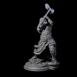Lunging Barbarian Miniature for Dungeons and Dragons, Pathfinder or other TTRPGs