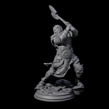 Lunging Barbarian Miniature for Dungeons and Dragons, Pathfinder or other TTRPGs