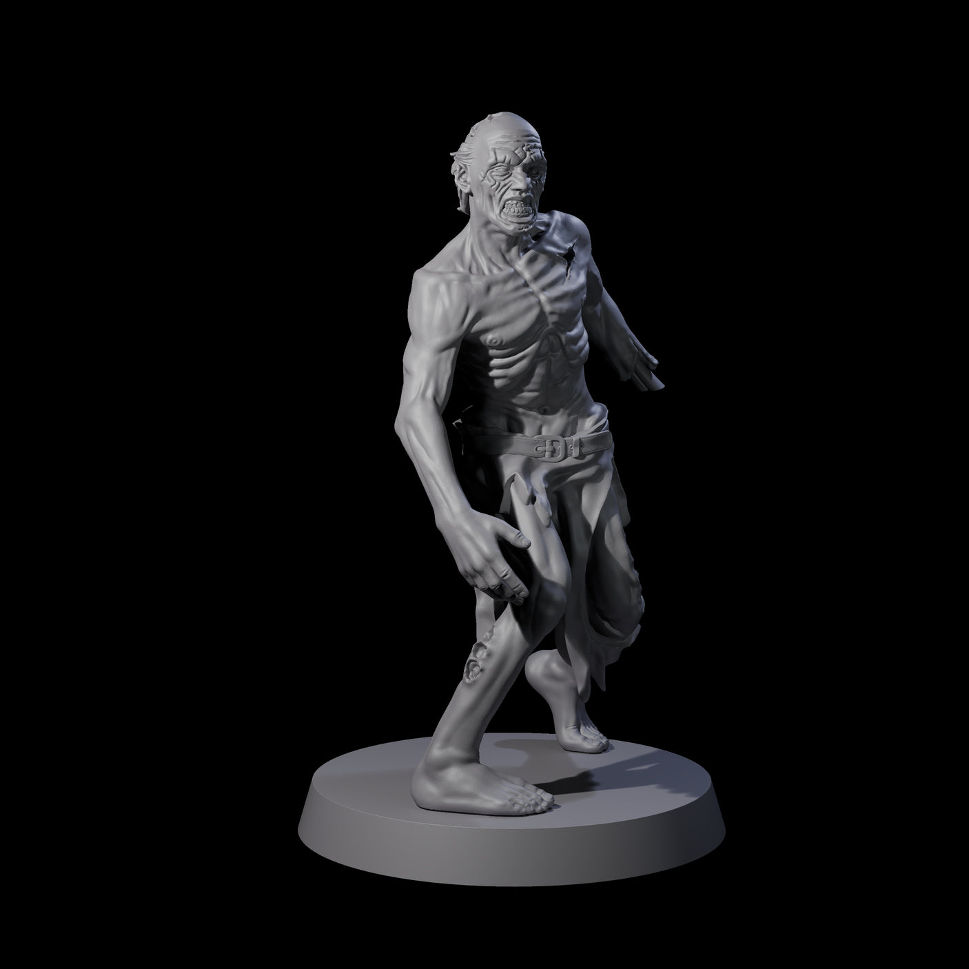 Lurching Zombie A Miniature for Dungeons and Dragons, Pathfinder or other TTRPGs