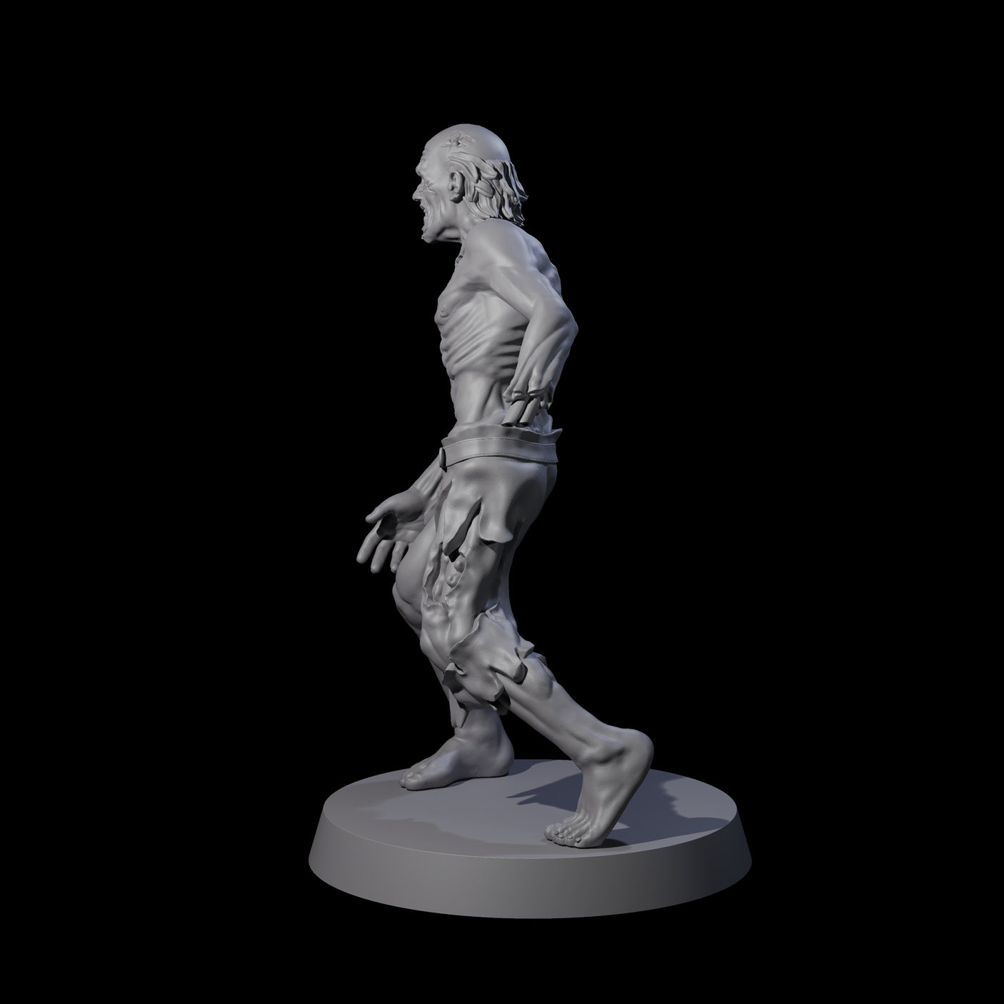 Lurching Zombie A Miniature for Dungeons and Dragons, Pathfinder or other TTRPGs