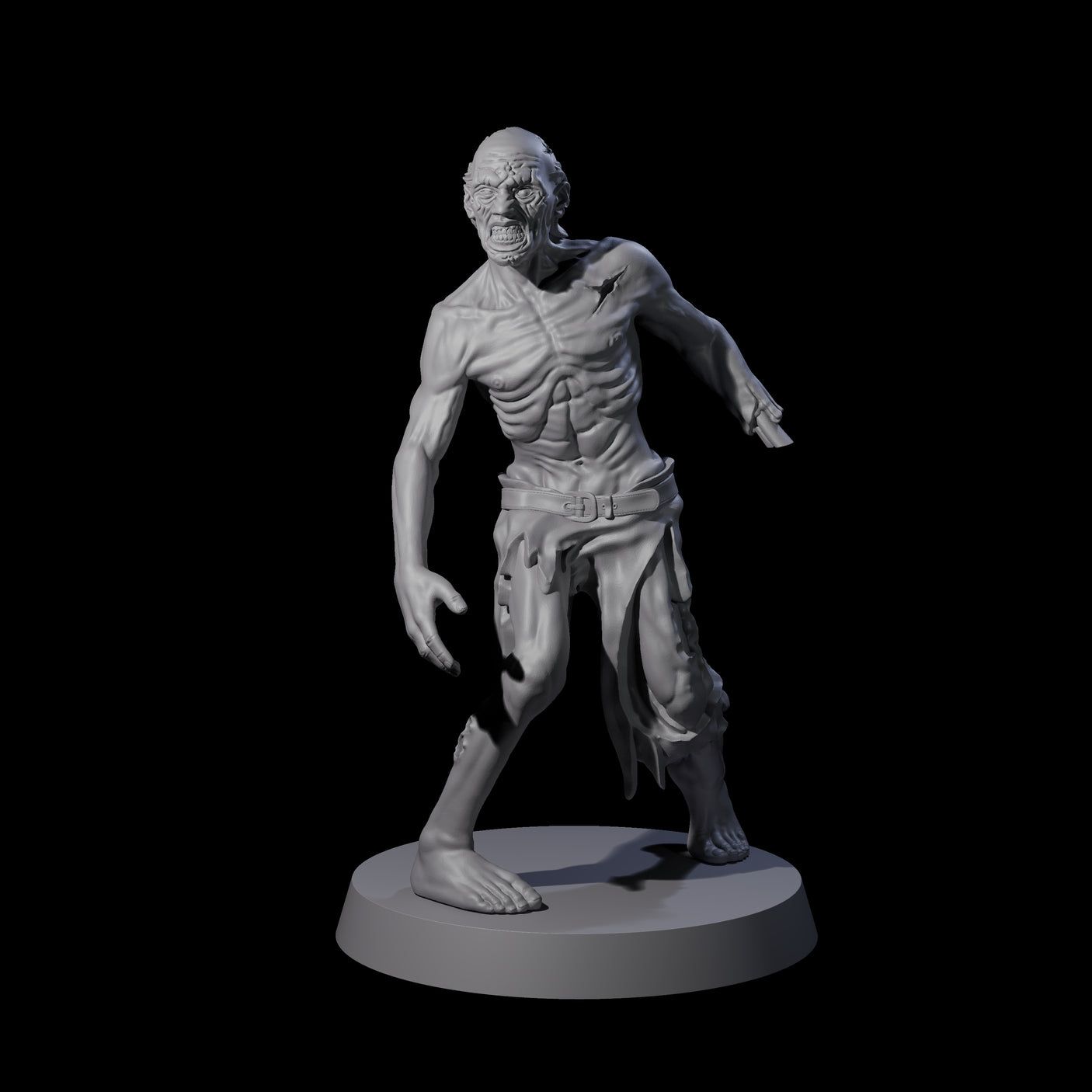 Lurching Zombie A Miniature for Dungeons and Dragons, Pathfinder or other TTRPGs