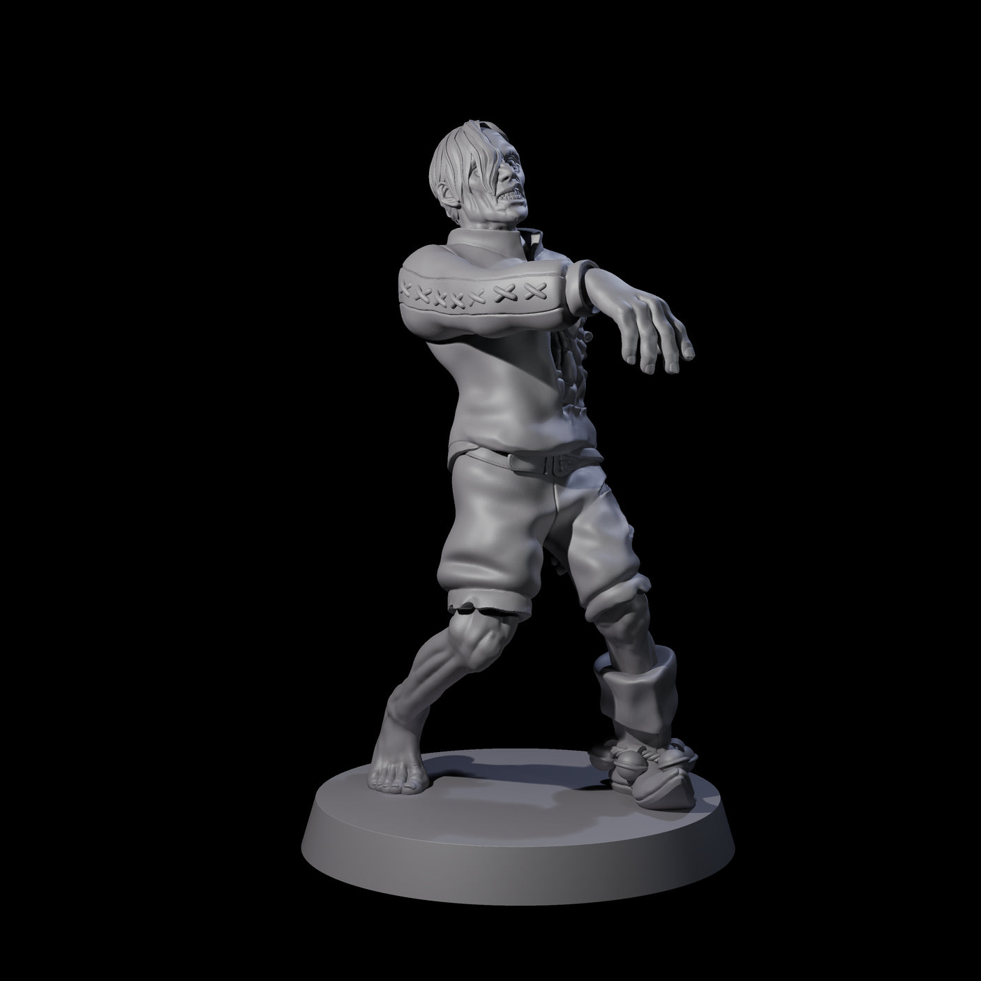 Lurching Zombie D Miniature for Dungeons and Dragons, Pathfinder or other TTRPGs