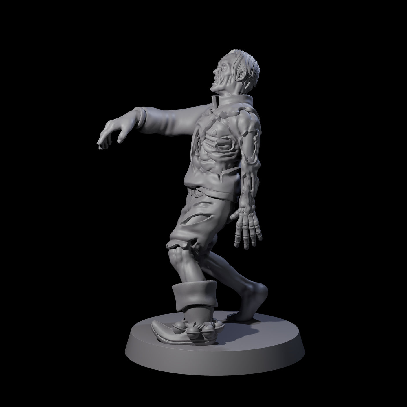 Lurching Zombie D Miniature for Dungeons and Dragons, Pathfinder or other TTRPGs