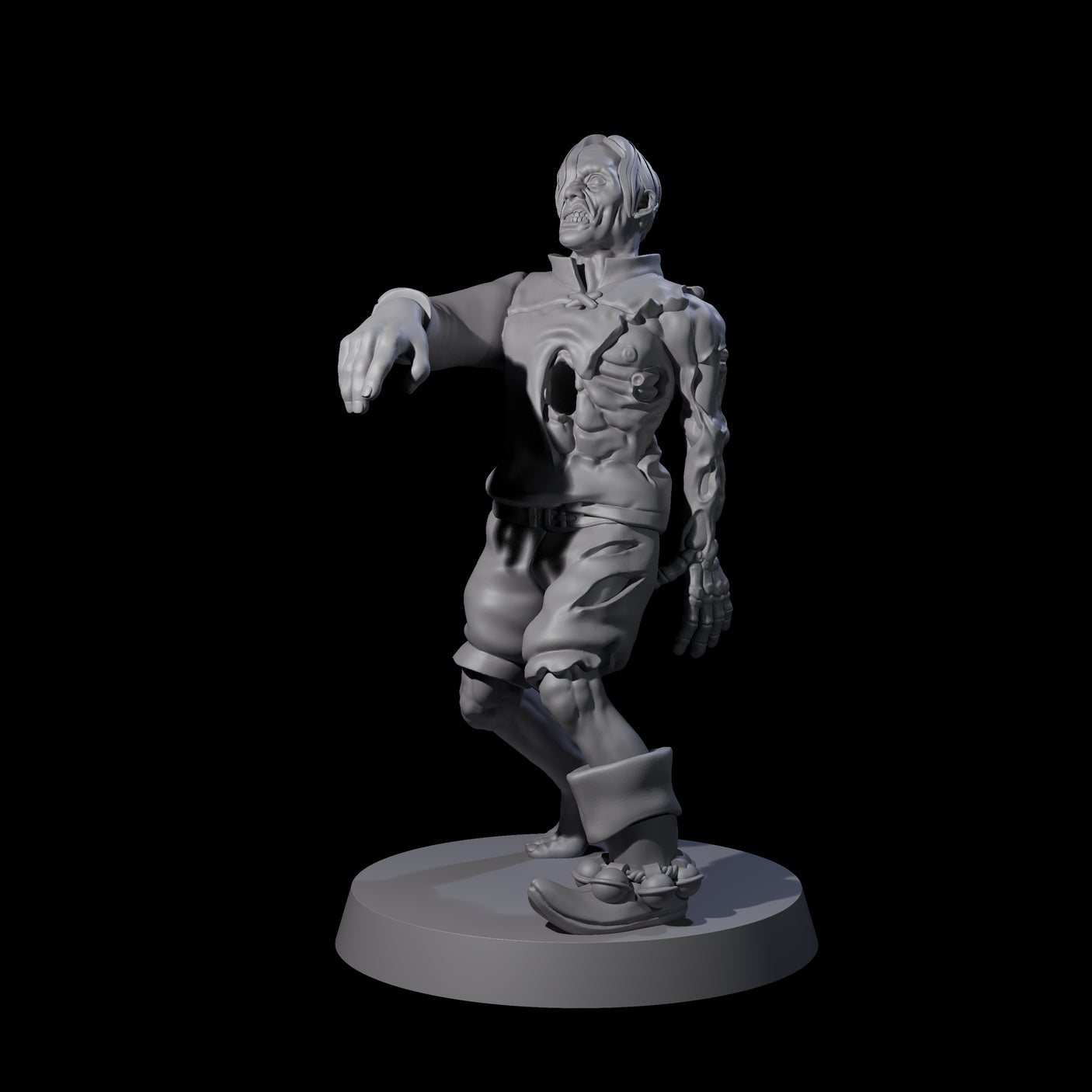 Lurching Zombie D Miniature for Dungeons and Dragons, Pathfinder or other TTRPGs