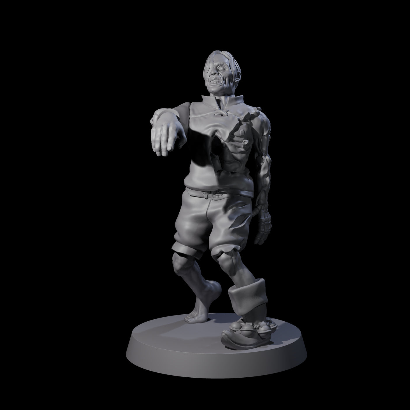 Lurching Zombie D Miniature for Dungeons and Dragons, Pathfinder or other TTRPGs