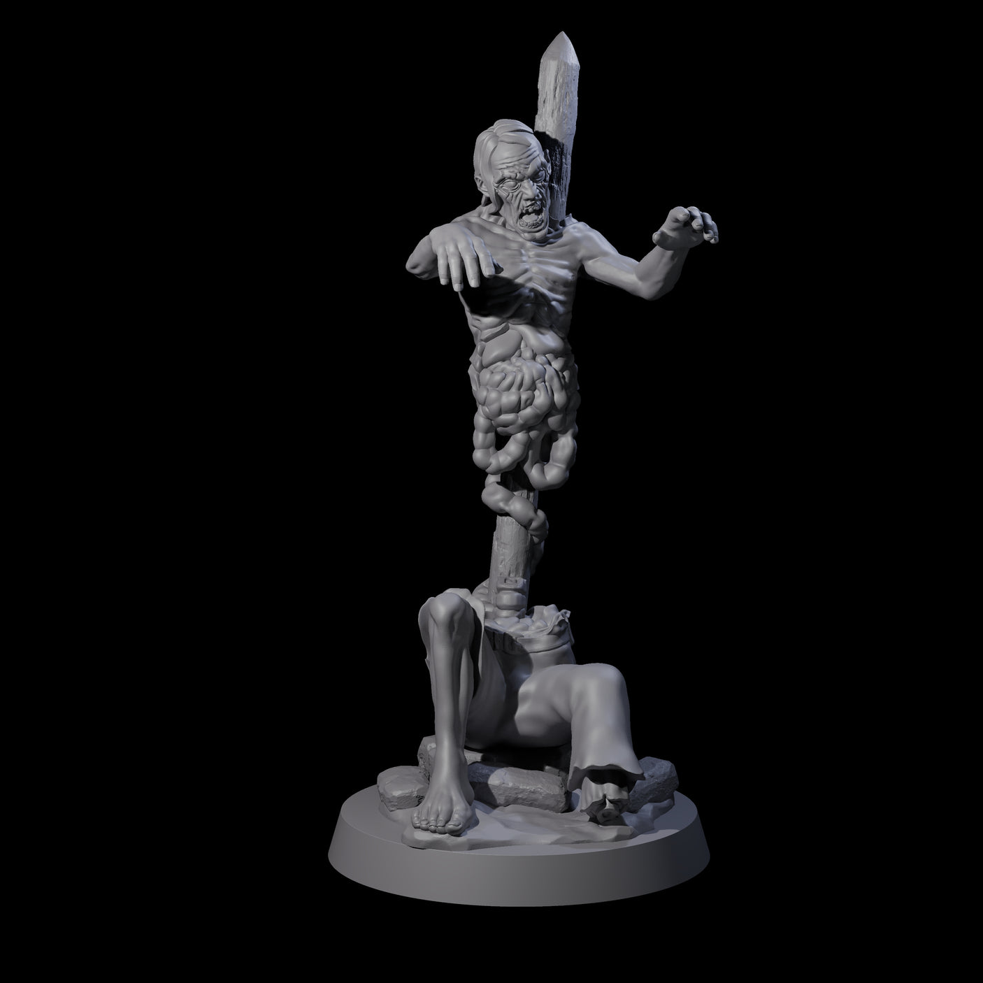 Lurching Zombie E Miniature for Dungeons and Dragons, Pathfinder or other TTRPGs