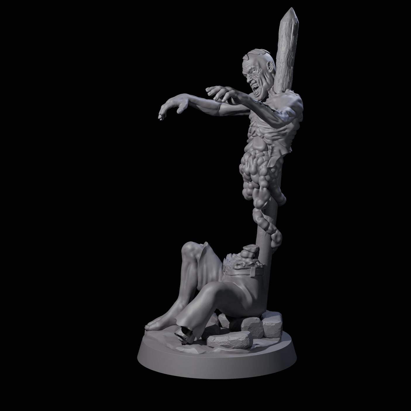 Lurching Zombie E Miniature for Dungeons and Dragons, Pathfinder or other TTRPGs
