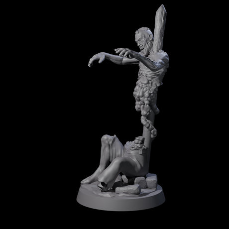 Lurching Zombie E Miniature for Dungeons and Dragons, Pathfinder or other TTRPGs