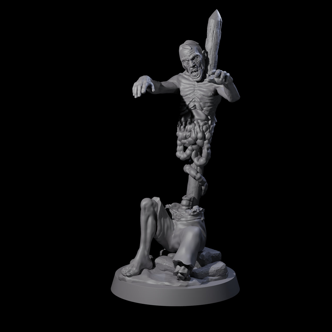 Lurching Zombie E Miniature for Dungeons and Dragons, Pathfinder or other TTRPGs