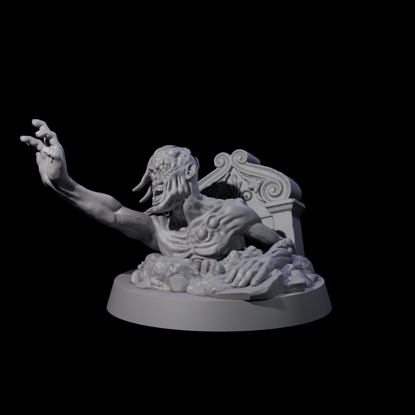 Lurching Zombie F Miniature for Dungeons and Dragons, Pathfinder or other TTRPGs