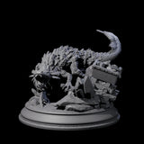 Lurking Lava Salamander Miniature for Dungeons and Dragons, Pathfinder or other TTRPGs