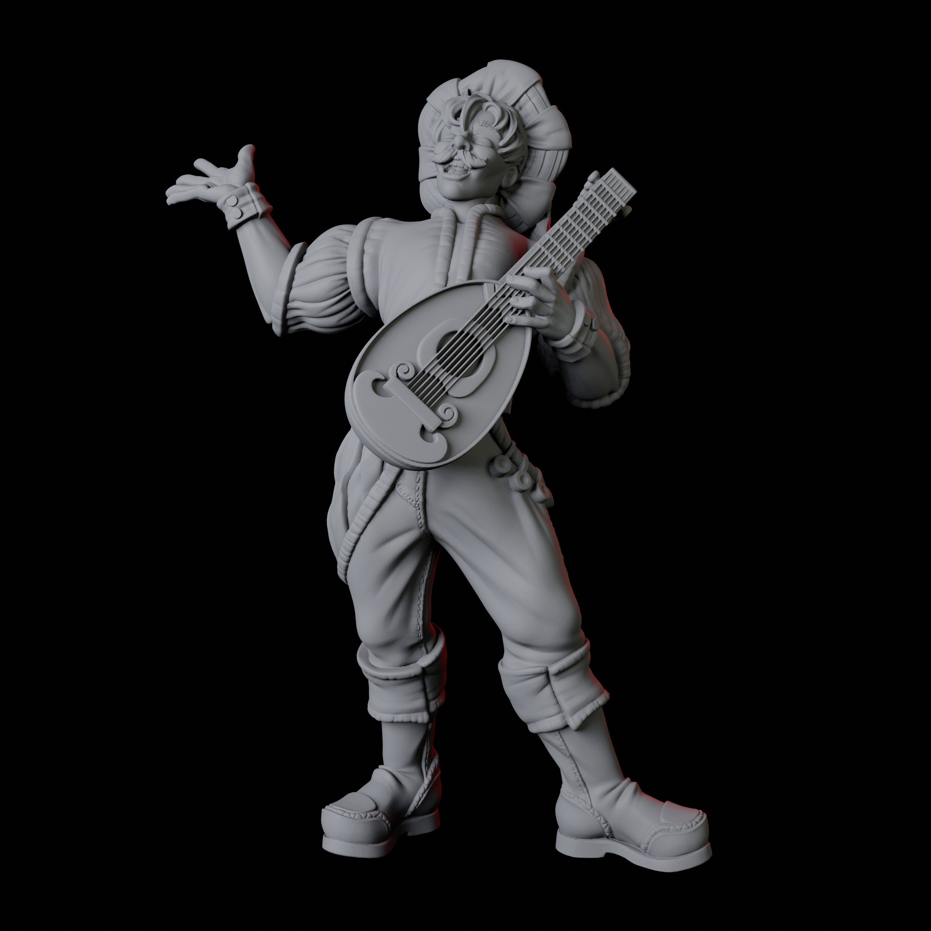 Lute Bard Miniature for Dungeons and Dragons