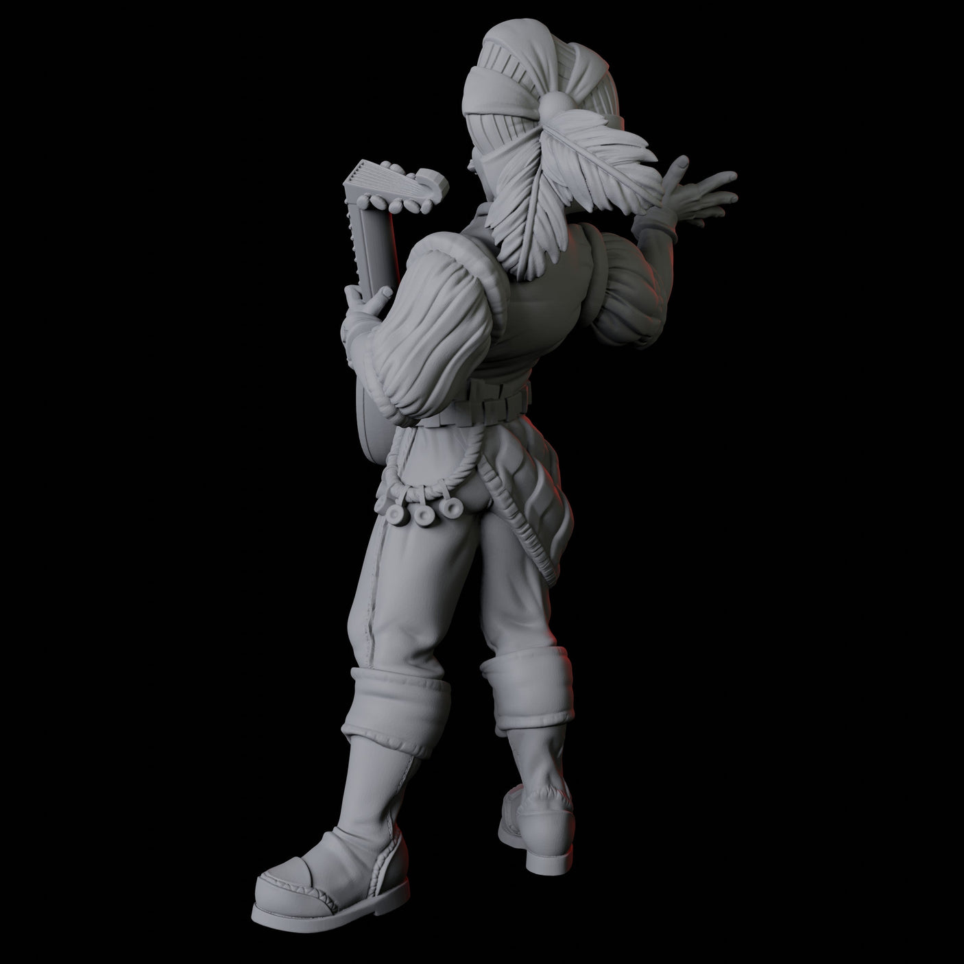 Lute Bard Miniature for Dungeons and Dragons, Pathfinder or other TTRPGs
