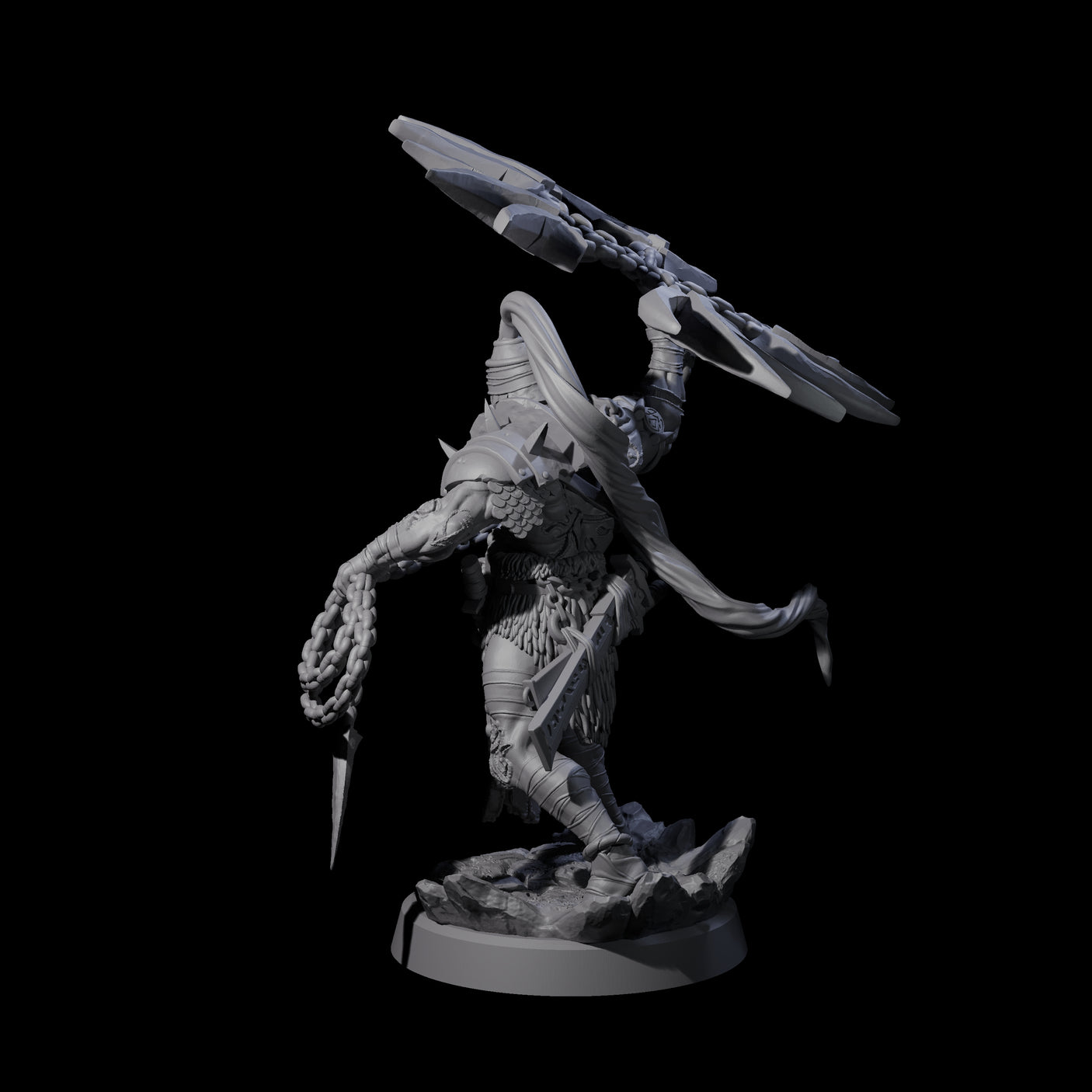 Mad Cultist Raider C Miniature for Dungeons and Dragons, Pathfinder or other TTRPGs