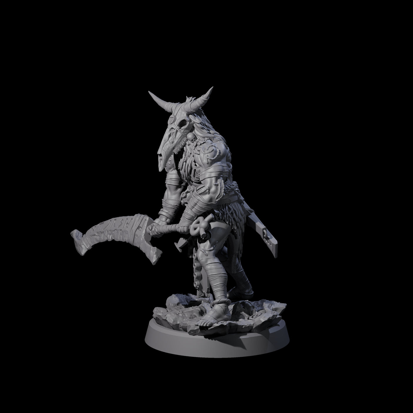 Mad Cultist Raider D Miniature for Dungeons and Dragons, Pathfinder or other TTRPGs