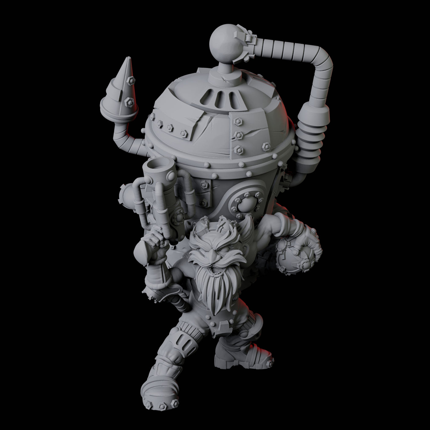 Mad Gnome Scientist Miniature for Dungeons and Dragons, Pathfinder or other TTRPGs