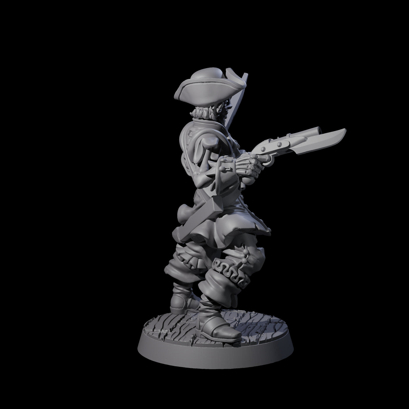 Mad Skeleton Pirate Crewman Miniature for Dungeons and Dragons, Pathfinder or other TTRPGs