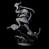 Magic Carpet Riding Hero Miniature for Dungeons and Dragons, Pathfinder or other TTRPGs
