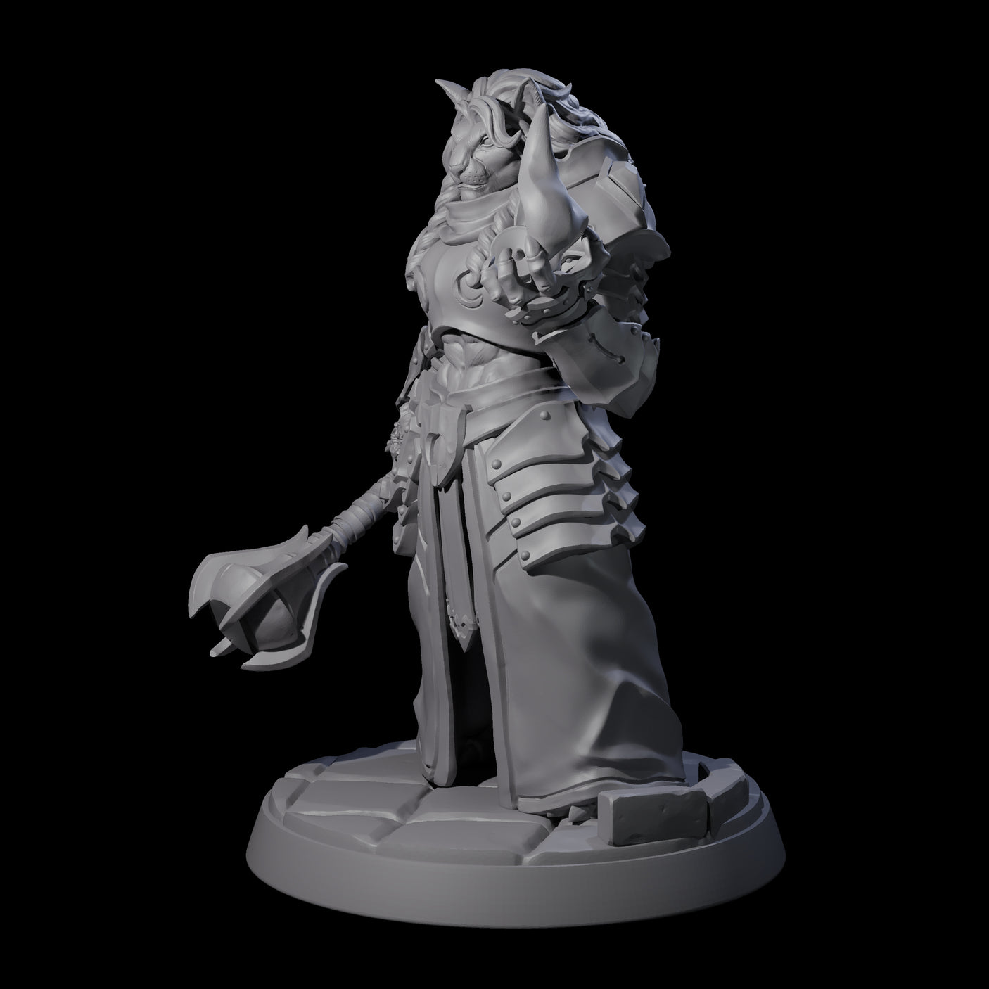 Magic Making Leonin Wizard Miniature for Dungeons and Dragons, Pathfinder or other TTRPGs