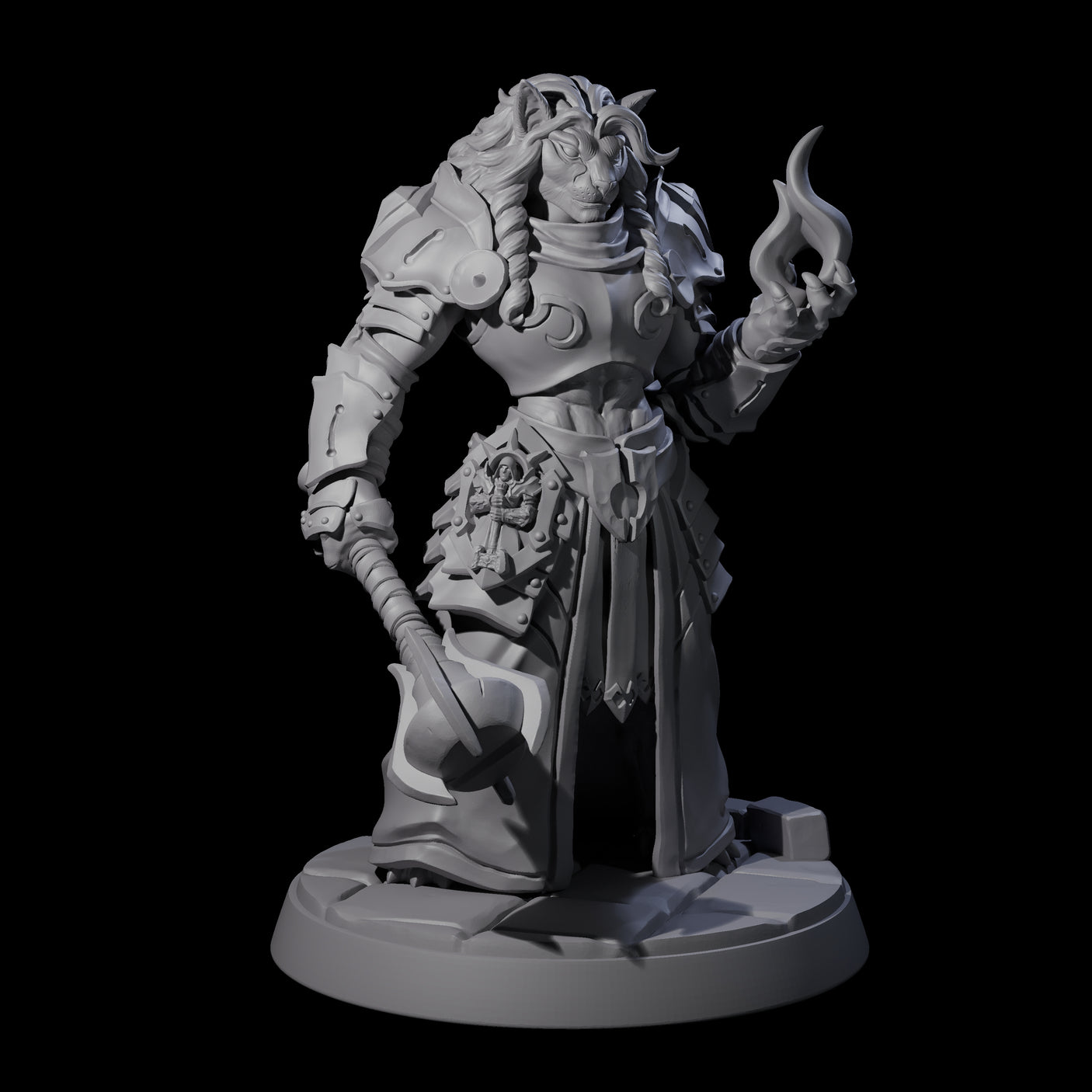 Magic Making Leonin Wizard Miniature for Dungeons and Dragons, Pathfinder or other TTRPGs