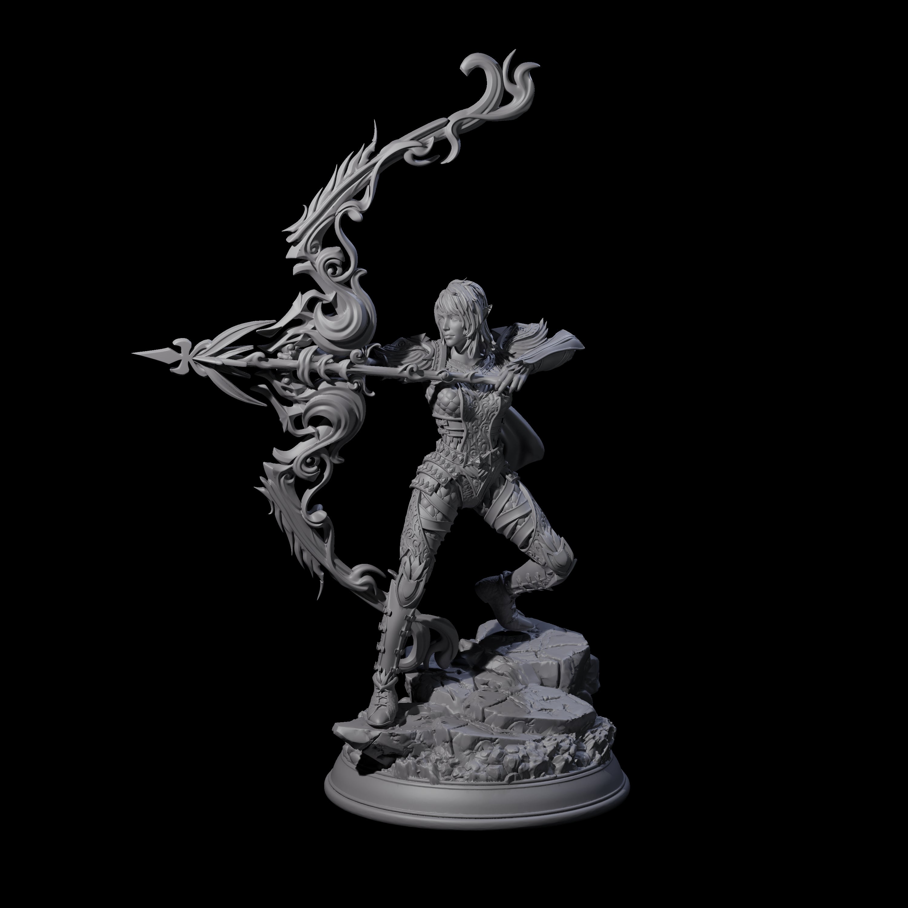 Magical Hunter Miniature for Dungeons and Dragons, Pathfinder or other TTRPGs