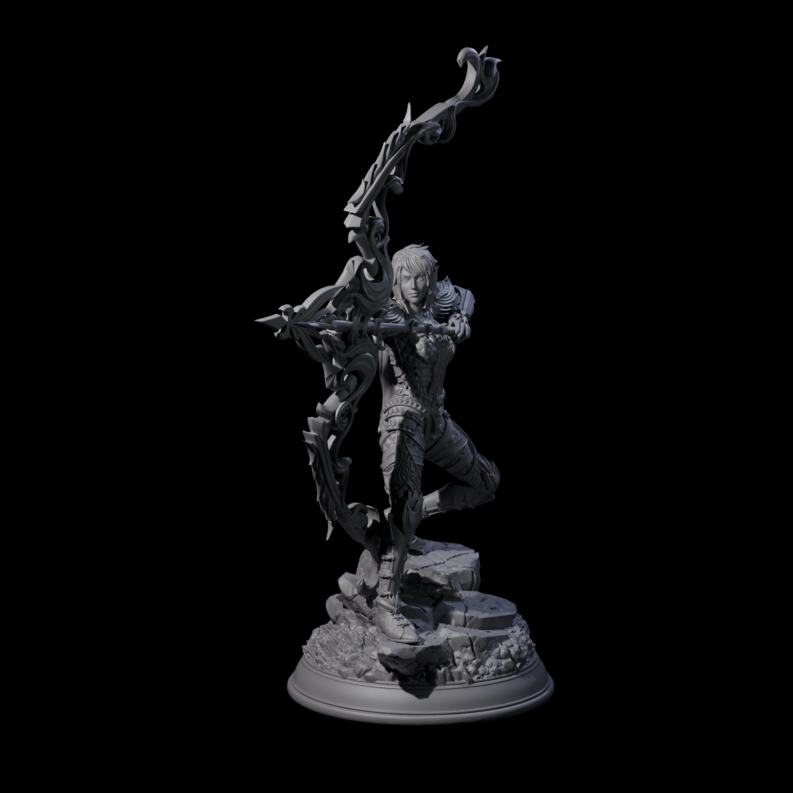 Magical Hunter Miniature for Dungeons and Dragons, Pathfinder or other TTRPGs