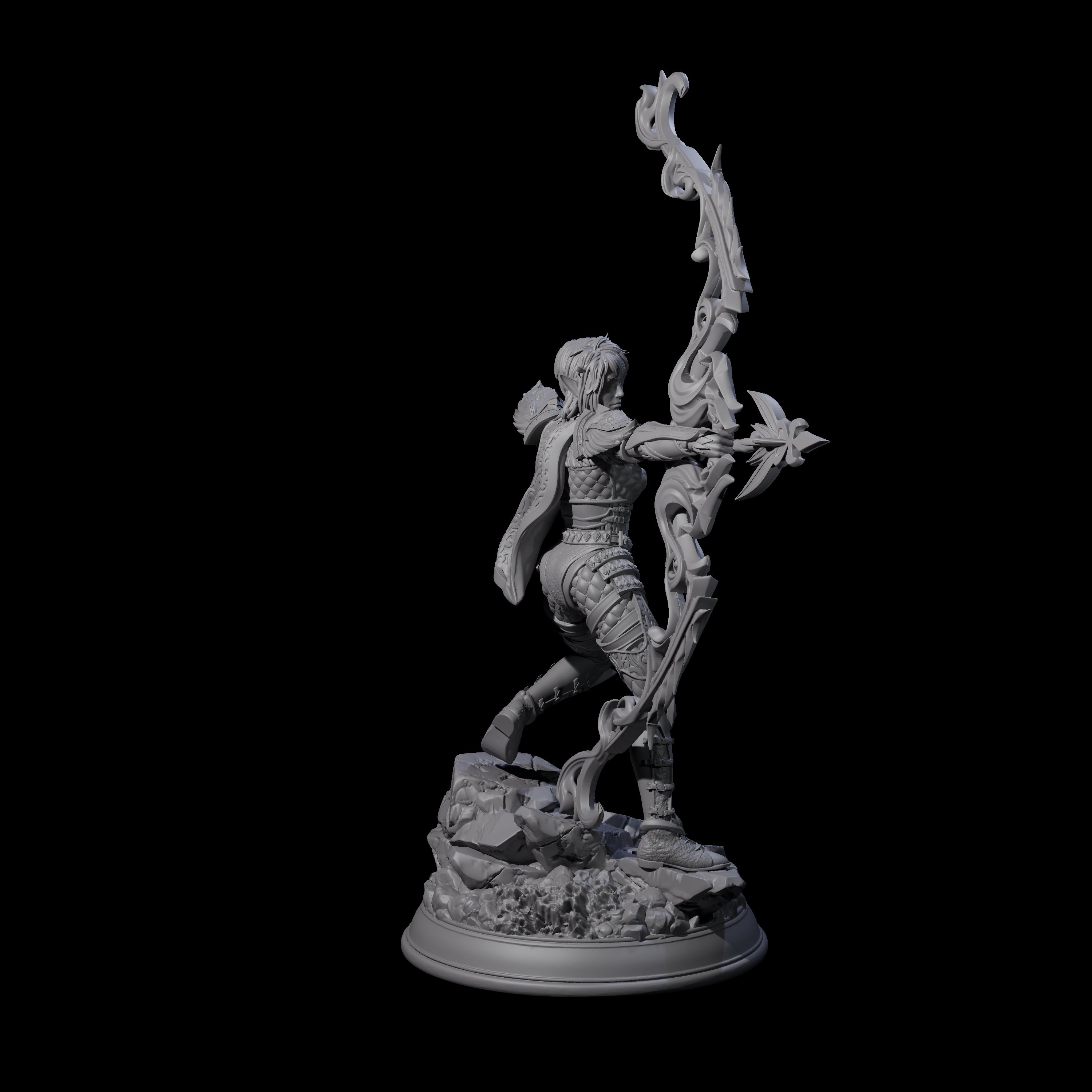 Magical Hunter Miniature for Dungeons and Dragons, Pathfinder or other TTRPGs