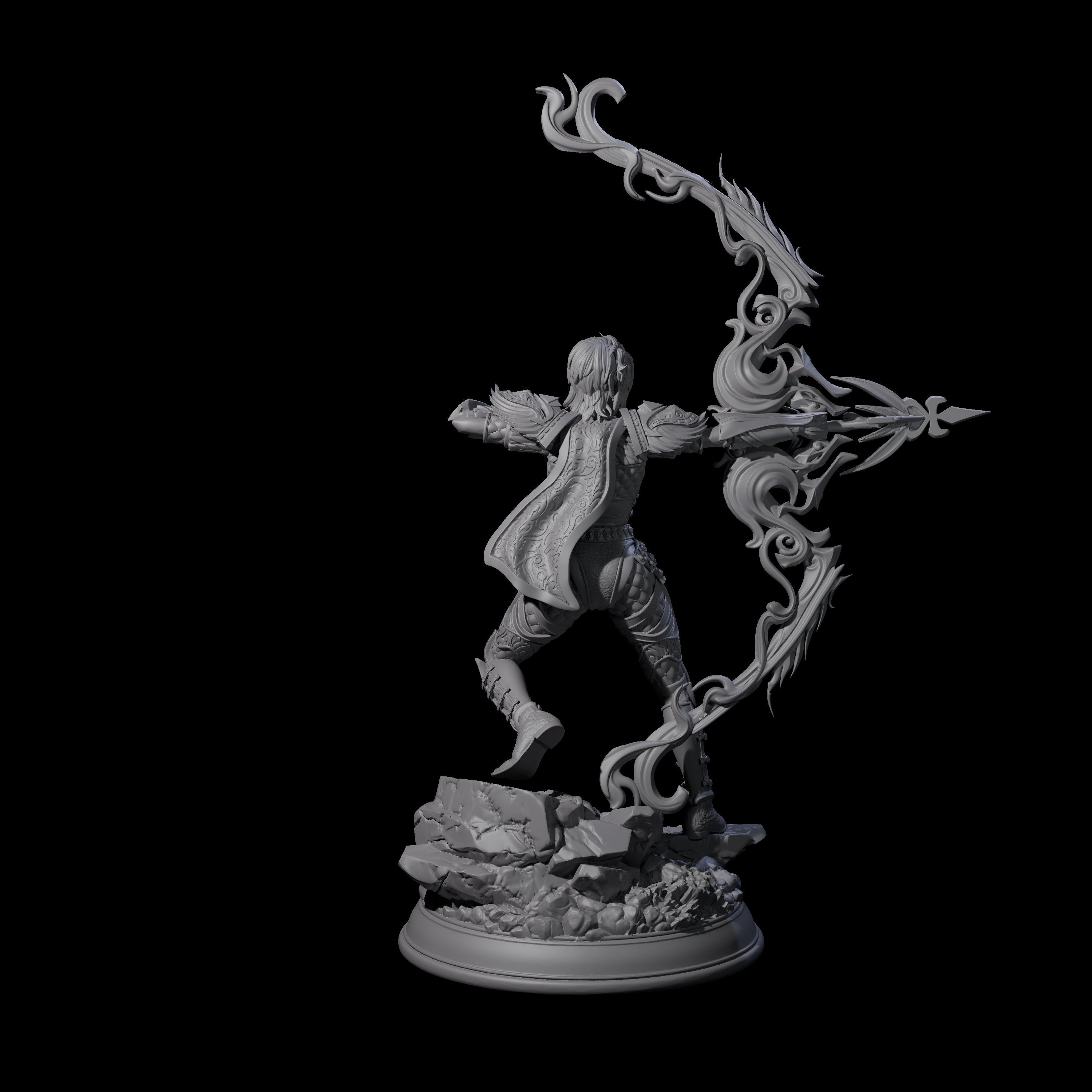 Magical Hunter Miniature for Dungeons and Dragons, Pathfinder or other TTRPGs