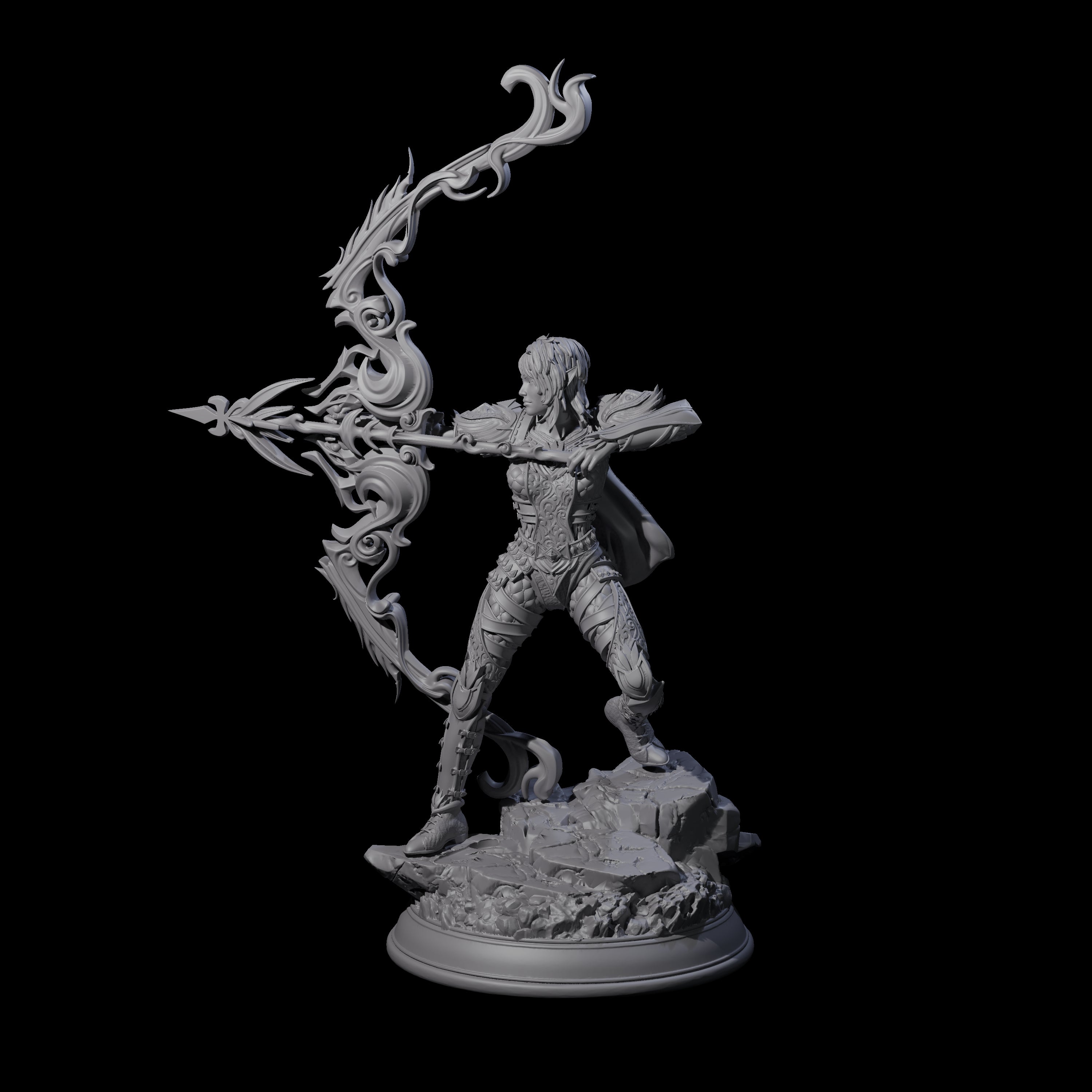 Magical Hunter Miniature for Dungeons and Dragons, Pathfinder or other TTRPGs