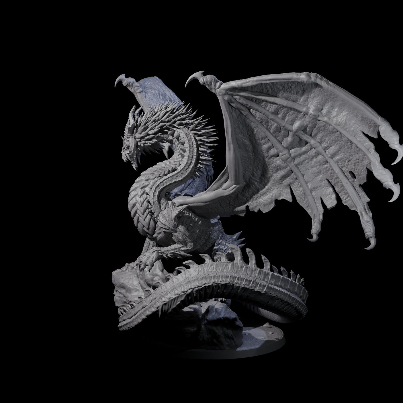 Magnificent Dracolich Miniature for Dungeons and Dragons, Pathfinder or other TTRPGs
