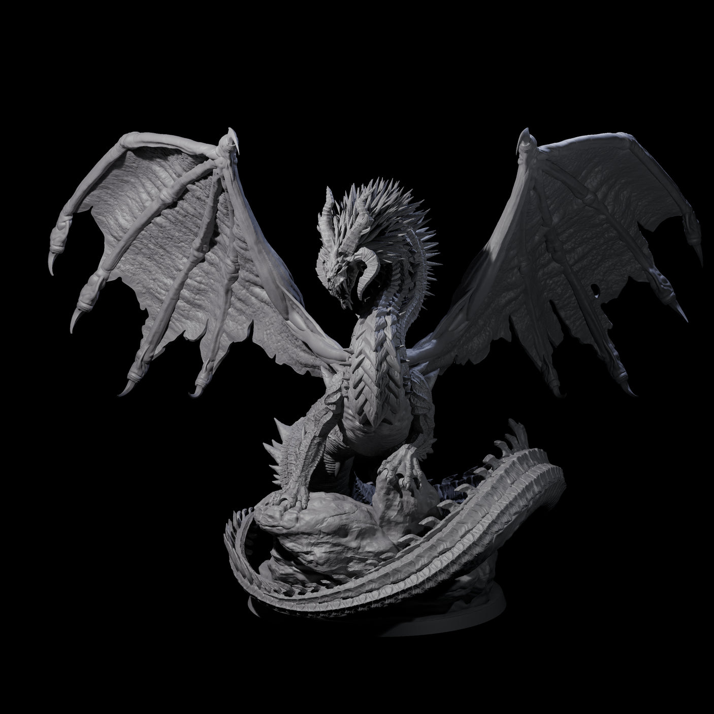 Magnificent Dracolich Miniature for Dungeons and Dragons, Pathfinder or other TTRPGs
