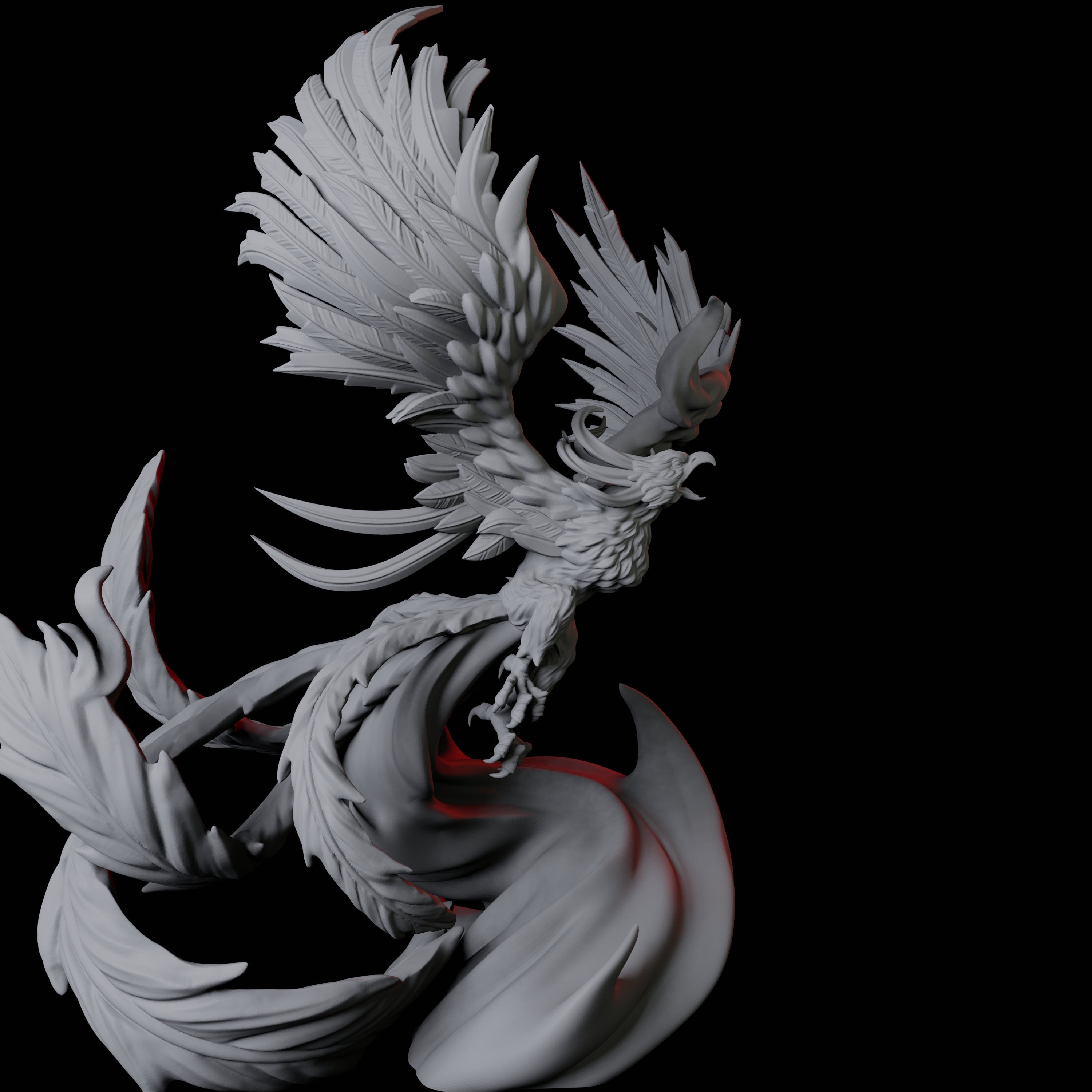 Majestic Blazing Phoenix Miniature for Dungeons and Dragons, Pathfinder or other TTRPGs