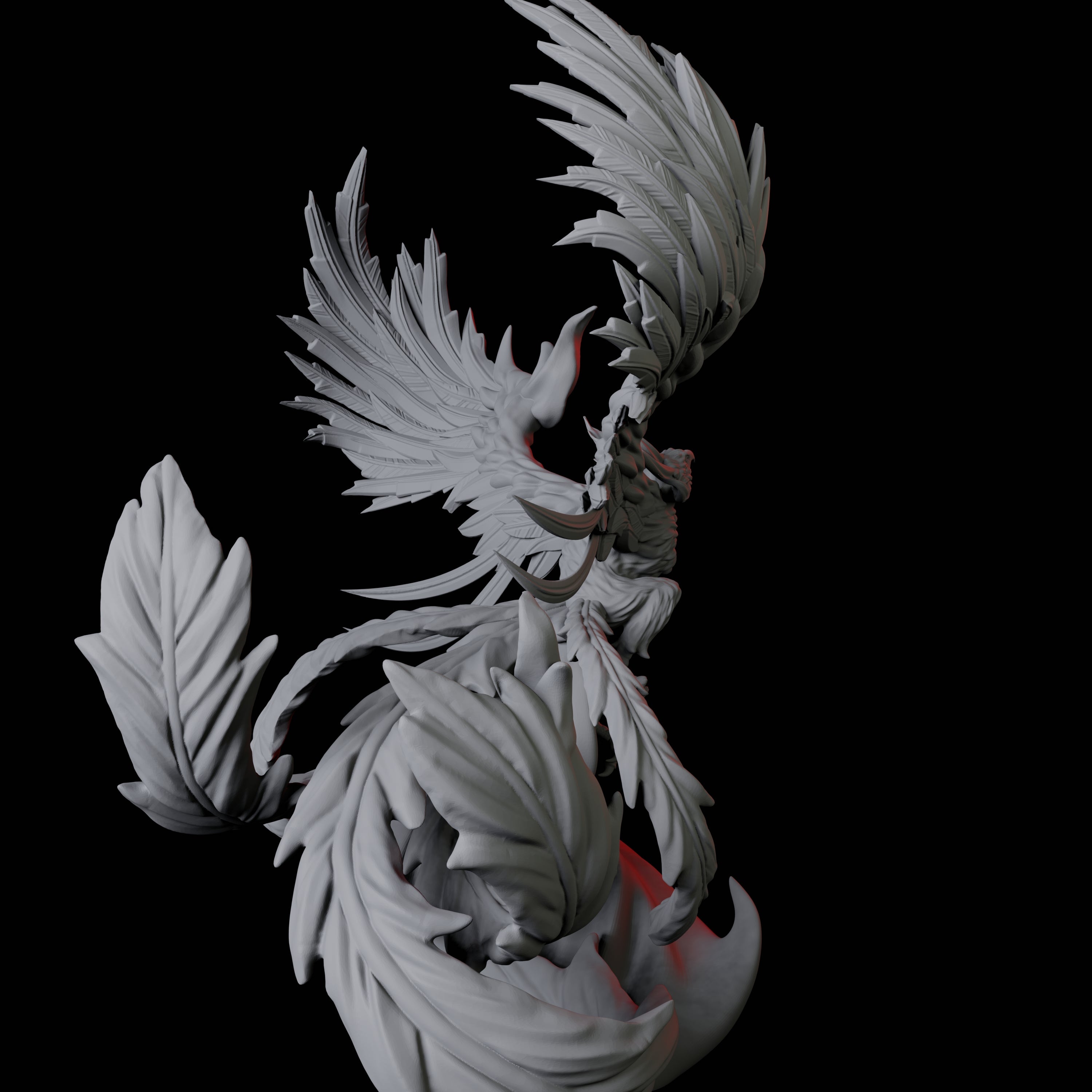 Majestic Blazing Phoenix Miniature for Dungeons and Dragons, Pathfinder or other TTRPGs