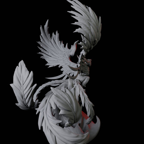 Majestic Blazing Phoenix Miniature for Dungeons and Dragons, Pathfinder or other TTRPGs