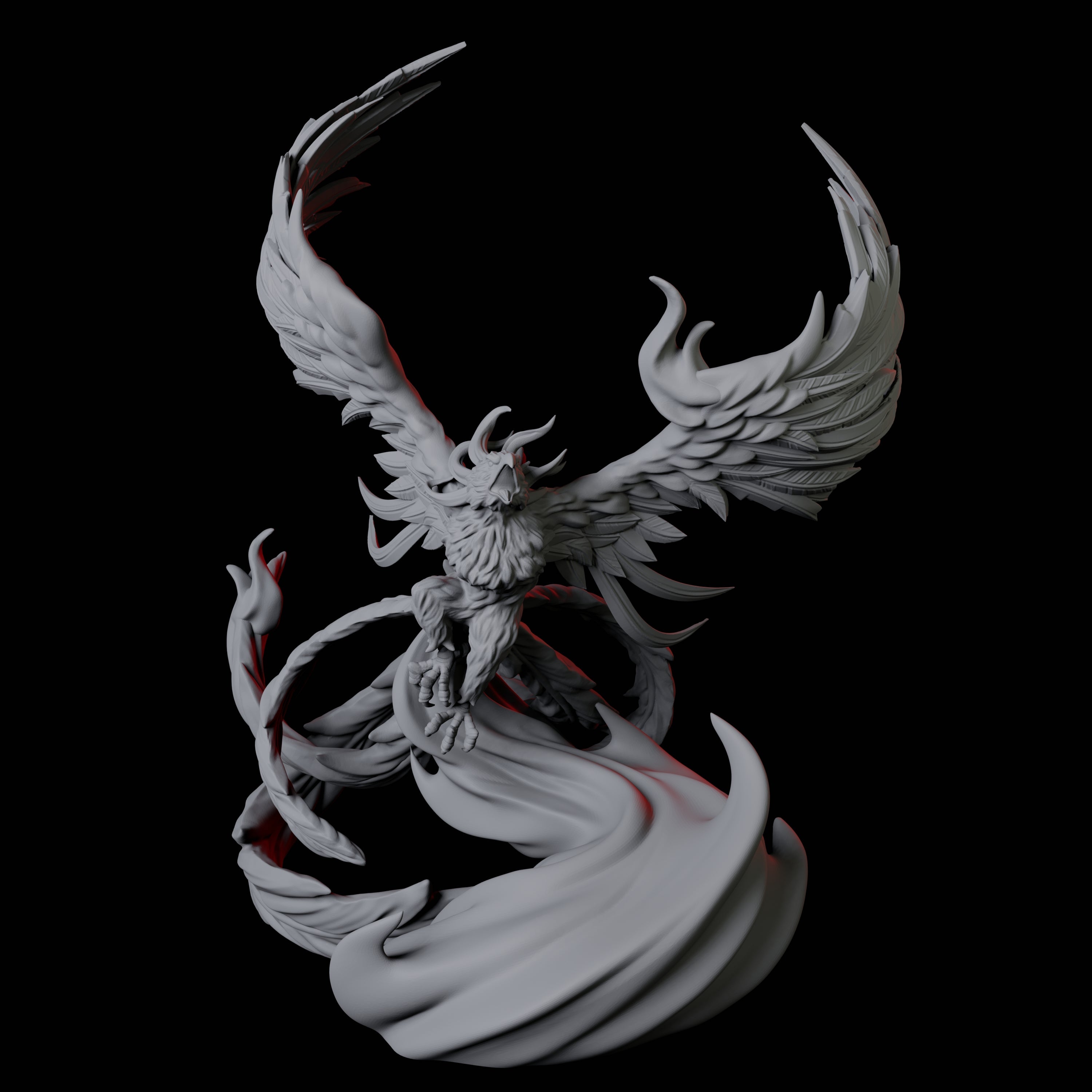 Majestic Blazing Phoenix Miniature for Dungeons and Dragons, Pathfinder or other TTRPGs